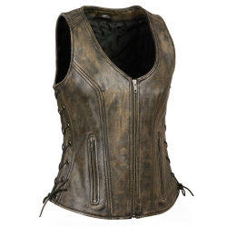 Women Leather Vest